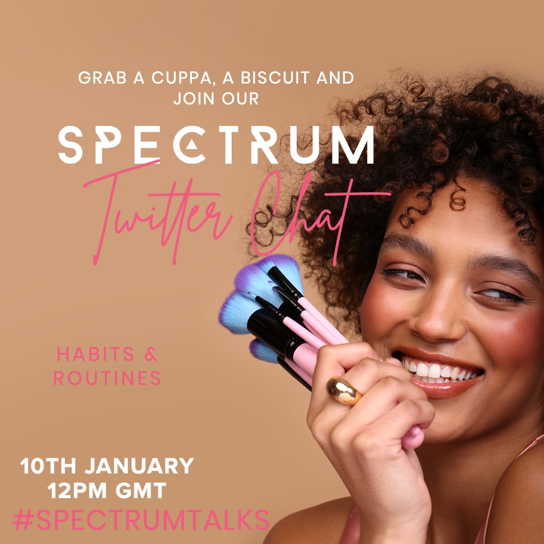 Spectrumbrushes's tweet photo. Today, we'd love to hear your thoughts on forming new healthy habits and how having a routine can help work towards your goals! π Come join us today at 12pm GMT! Be sure to RT & share with your friends β¨ #SpectrumTalks https://t.co/kSf80pIwA5