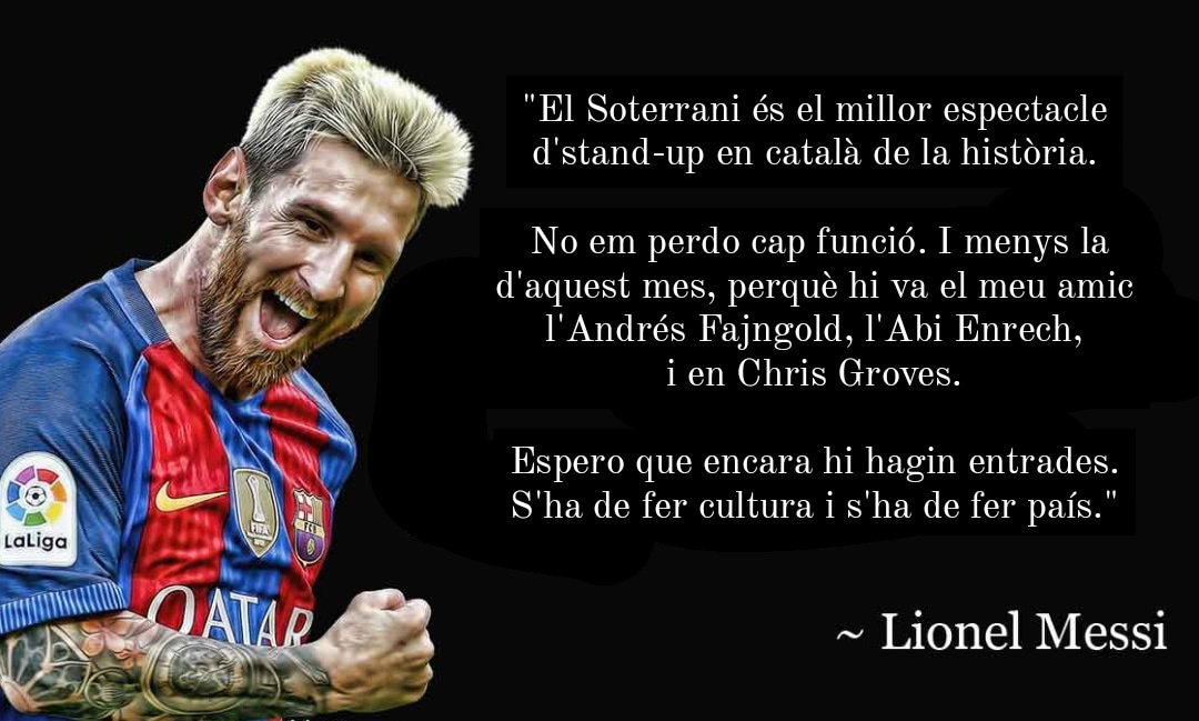 elsoterrani_'s tweet photo. Últimes entrades pel Soterrani Petit d'aquesta nit. Feu cas del consell del millor jugador del planeta.

🎟️ https://t.co/gxqpjn00G7 https://t.co/2kINebfmHI