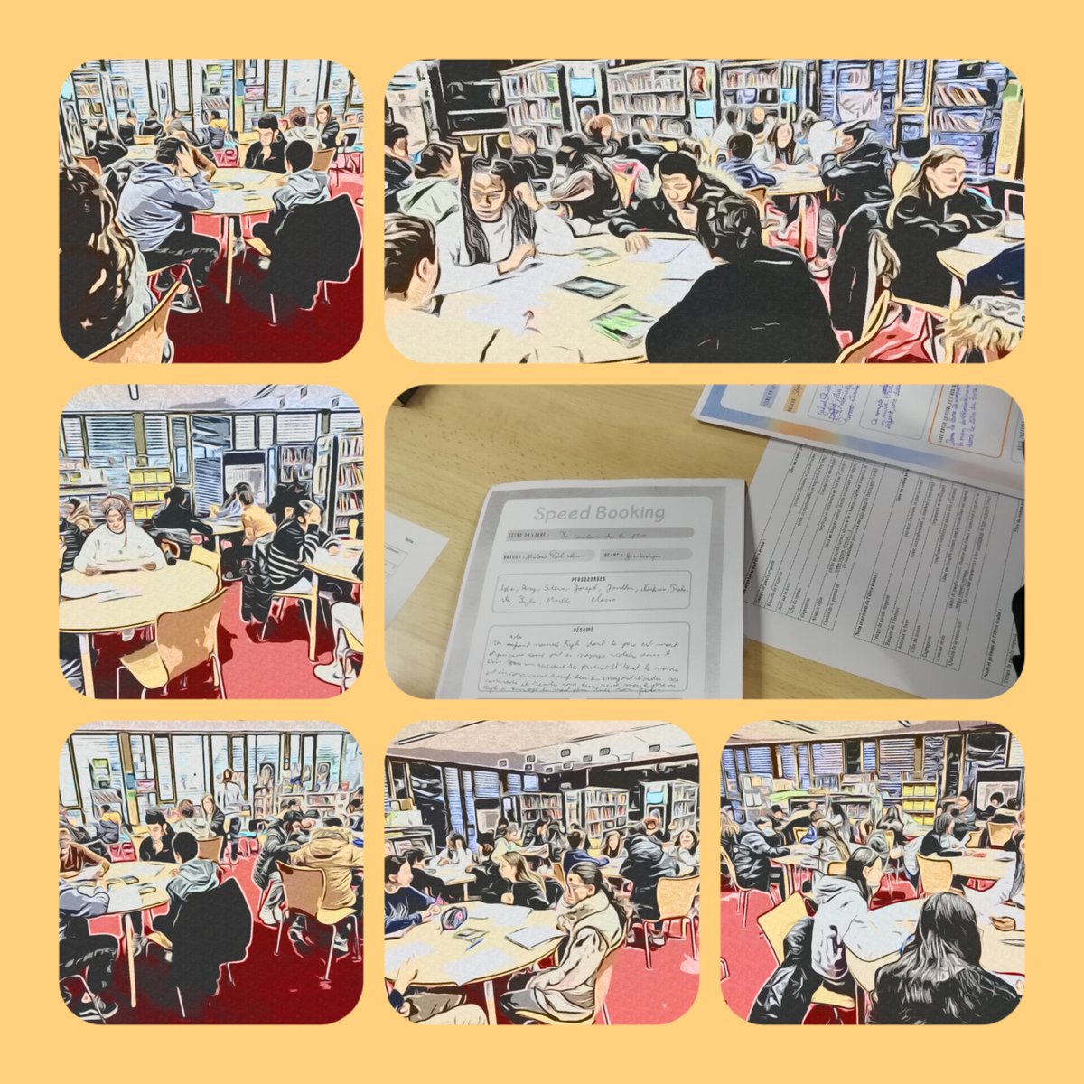 CdiClervoy's tweet photo. Séances de speedbooking en 4ème3 et 4ème4 : 3 minutes pour présenter son roman fantastique et convaincre un camarade de le lire.
#cdi #profdoc #lecture #projets #speedbooking #books https://t.co/srZ7ir87ZL