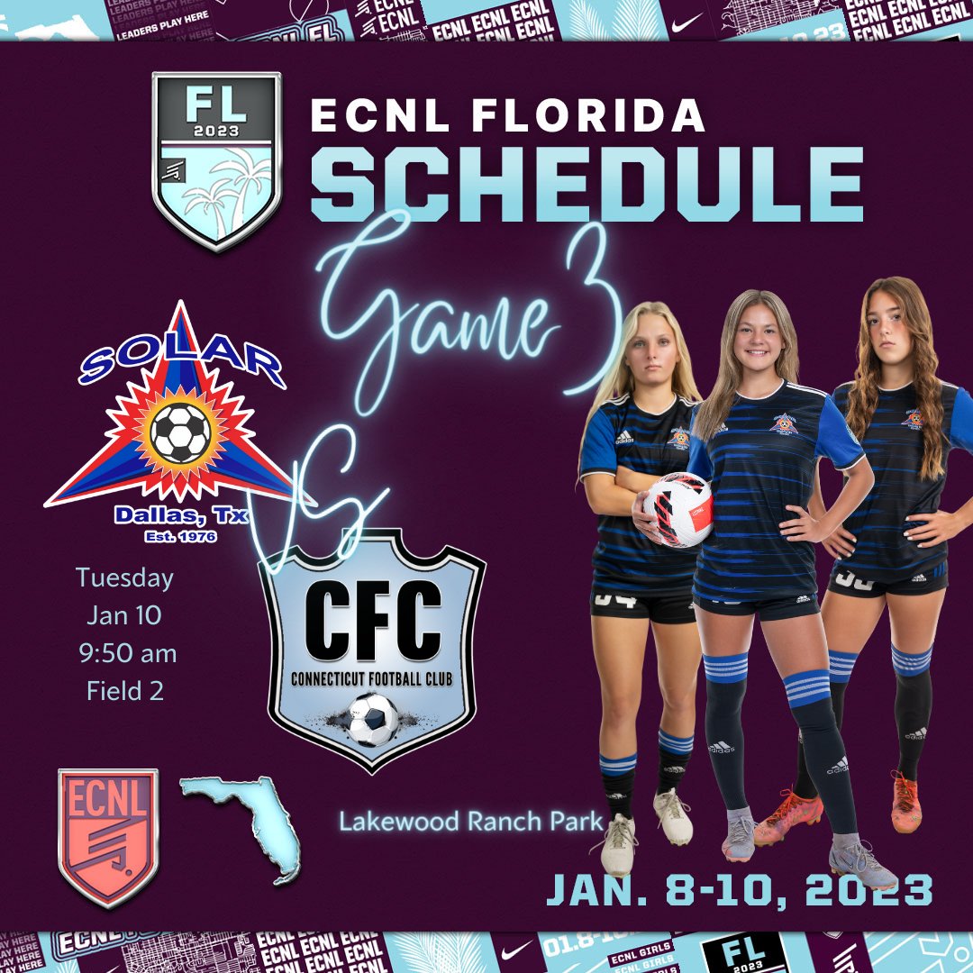 Solar 07G ECNL (U16) on Twitter "🌴☀️ecnlgirls FL showcase final game‼