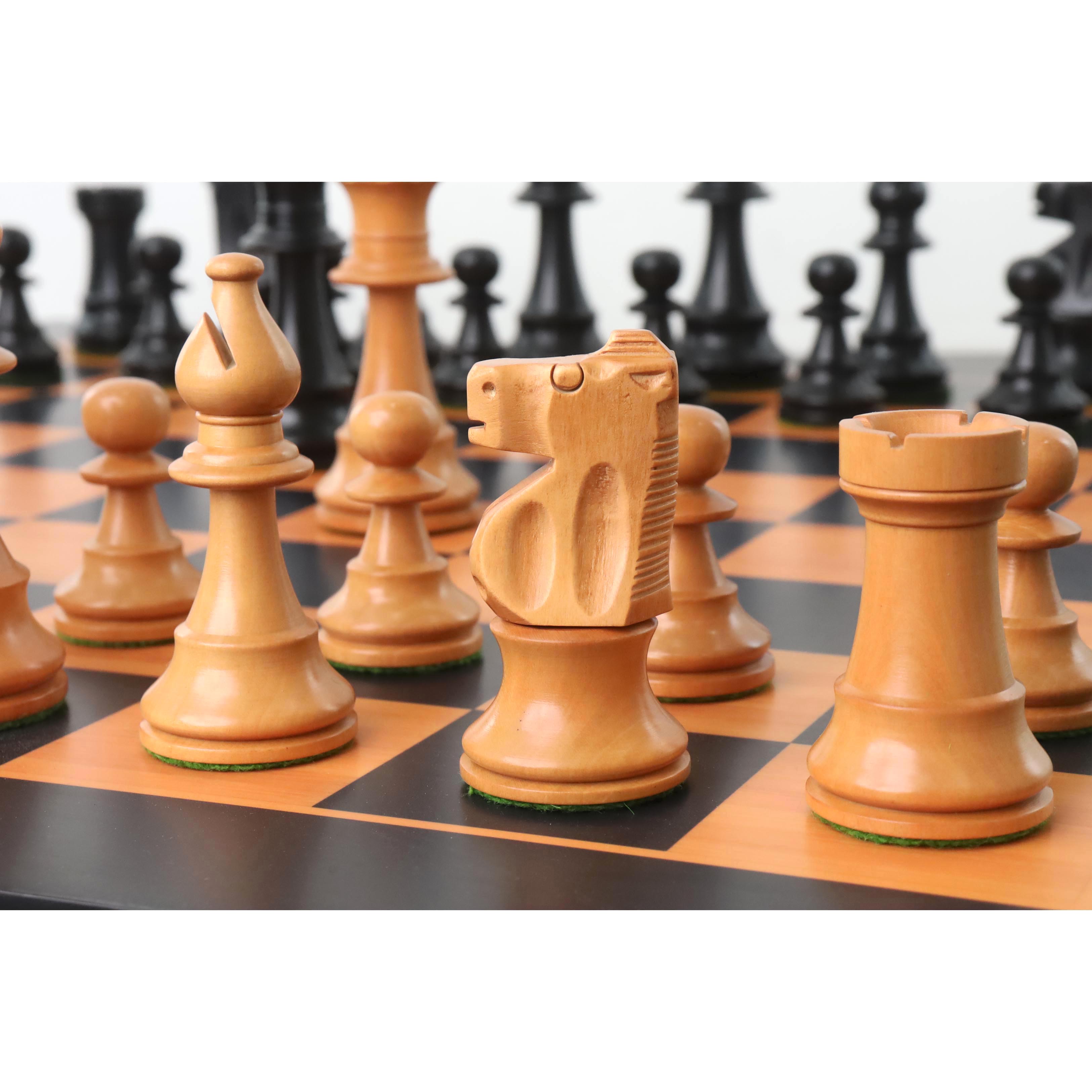 Improved French Lardy Chess Pieces Only set - Stained Boxwood –  royalchessmall