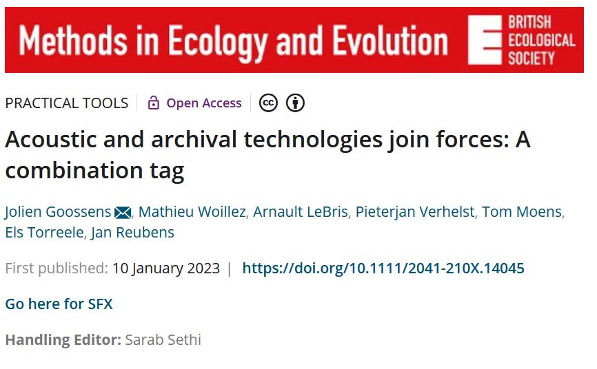 New publication! Check out how combining acoustic and archival technologies can contribute to movement ecology research! <a href="/MarBiolUGent/">Marine Biology UGent</a> <a href="/VLIZnews/">Flanders Marine Institute - VLIZ</a> <a href="/Ifremer_fr/">Ifremer 🌊</a> <a href="/marineinstitute/">Marine Institute, Memorial University</a> @INBOVlaanderen <a href="/ILVOvlaanderen/">ILVO</a> <a href="/AquaticTracking/">European Tracking Network</a>