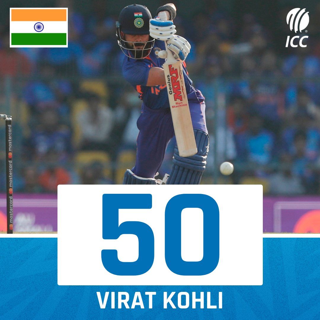ICC's tweet photo. A brilliant knock so far from Virat Kohli ✨

#INDvSL | 📝: https://t.co/E7dL6sXpxQ https://t.co/1KCxuzw3lm