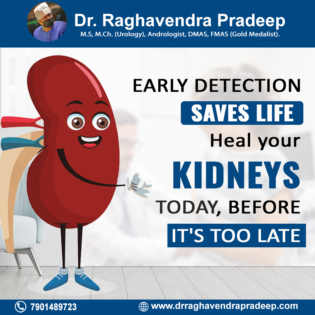 Heal your kidneys today before it’s too late, You can save your life if you detect them Early.

Visit us today: drraghavendrapradeep.com
Call us: - 7901489723
#kidneystones #kidneys #urologyservices #KidneyStonePain #earlydiagnosis #besturologistinhanamkonda #DrRaghavendraPradeep