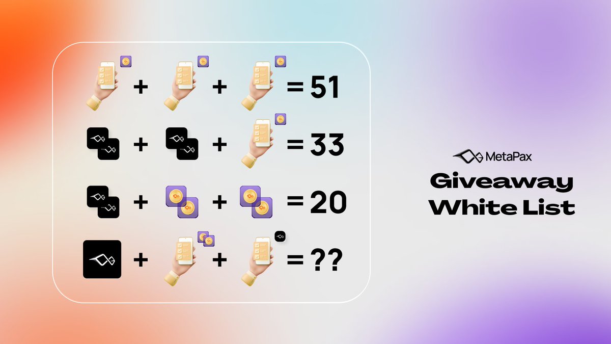 mpaxcom's tweet image. WL Giveaway 🎓

1️⃣ Like + Repost this post
2️⃣ Tag 5 friends in reply
3️⃣ Join Discord and verified: discord.gg/3EM4MmkzEJ
4️⃣ Your Disсord nickname and answer to the rebus in reply

One winner will be selected at random and awarded with the White List 🏆

Let's roll!👇

#WL