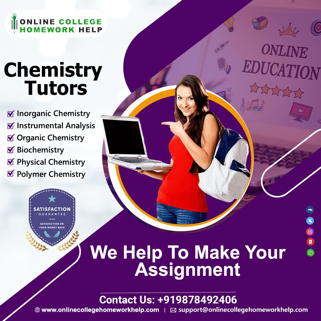 Onlinechwhelp's tweet image. Get chemistry assignment help online from the top chemistry assignment professionals at Onlinecollegehomeworkhelp 24/7 experts available to resolve your query.
WhatsApp and call 📞 : +91-9878492406
Read more👇
onlinecollegehomeworkhelp.com
#chemistryassignmenthelp #chemistrytutors
