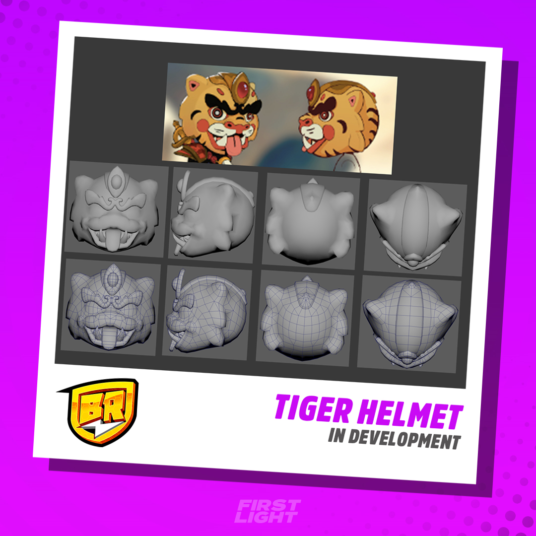 BurstRoyale_NFT's tweet photo. Sneak peek alert! 🚨 

Check out this bad-ass tiger-striped helmet for our new assassin character. Time to hunt down your enemies in style. Rawr! 🐯 https://t.co/WVn1k7Z9Pj