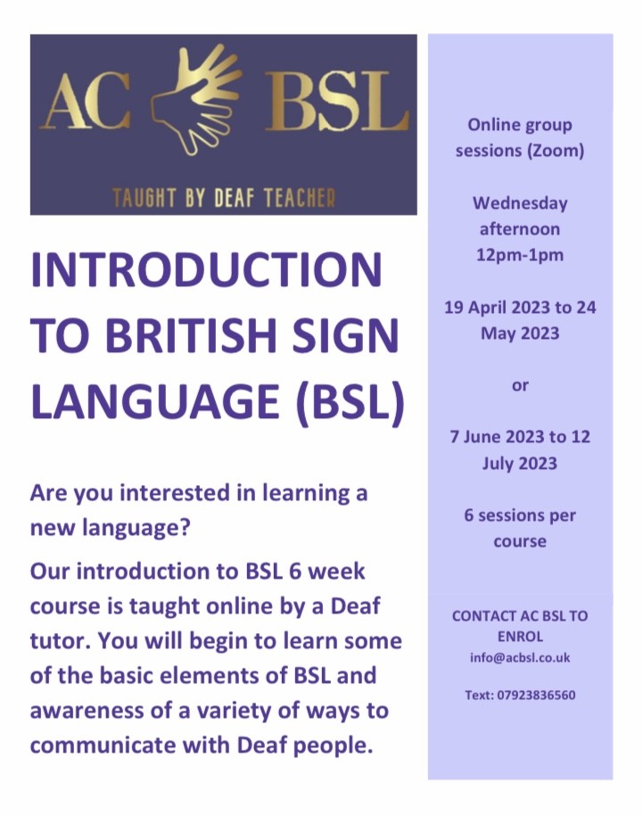 Introduction to British Sign Language (BSL) short course available. Contact me for further info and please share to spread the sign. #BSL #BritishSignLanguage #SignLanguage #Introduction