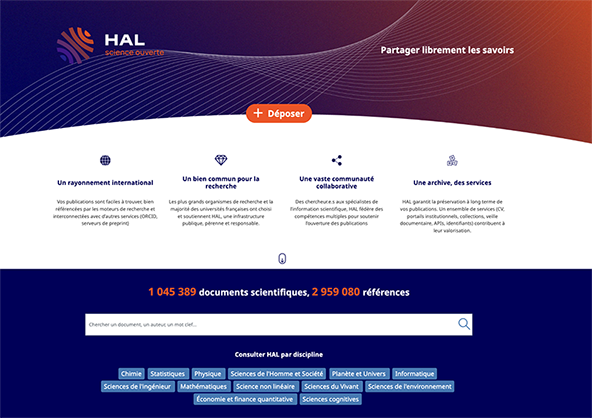 hal_fr's tweet photo. A partir d'aujourd'hui mardi 10 janvier, place aux nouvelles interfaces de HAL ! Vous ne connaissez pas encore le formulaire de dépôt nouvelle formule ? Ce tuto est fait pour vous 👉https://t.co/NXseU6OPfq #scienceouverte https://t.co/9pXgVZGJ21