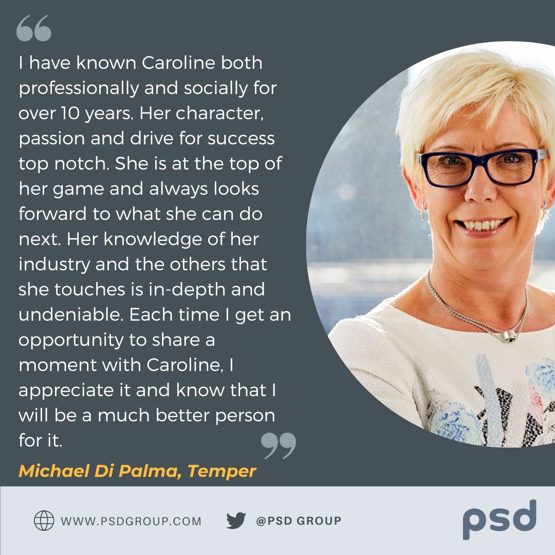 At psd, we really value the input of our #clients and #candidates about the performance of our consultants. We recently received some glowing #feedback for Caroline Gaunt which we wanted to share!

Do you have feedback about our #consultants? We'd love to hear it!

#testimonial