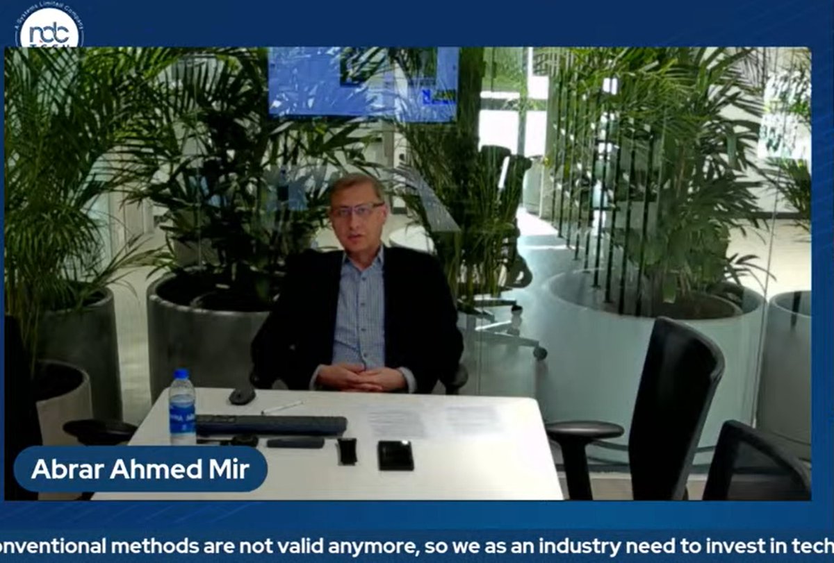 NutshellGroup's tweet image. &quot;Banking is a thriving industry, traditional ways of dealing with the crime will not be applicable anymore, hence the continuous challenges.&quot; Abrar Ahmed Mir, Chief Innovation &amp;amp; Financial Inclusion Officer, @HBLPak  

#Ndctech #BankingTech #BankOfTheFuture