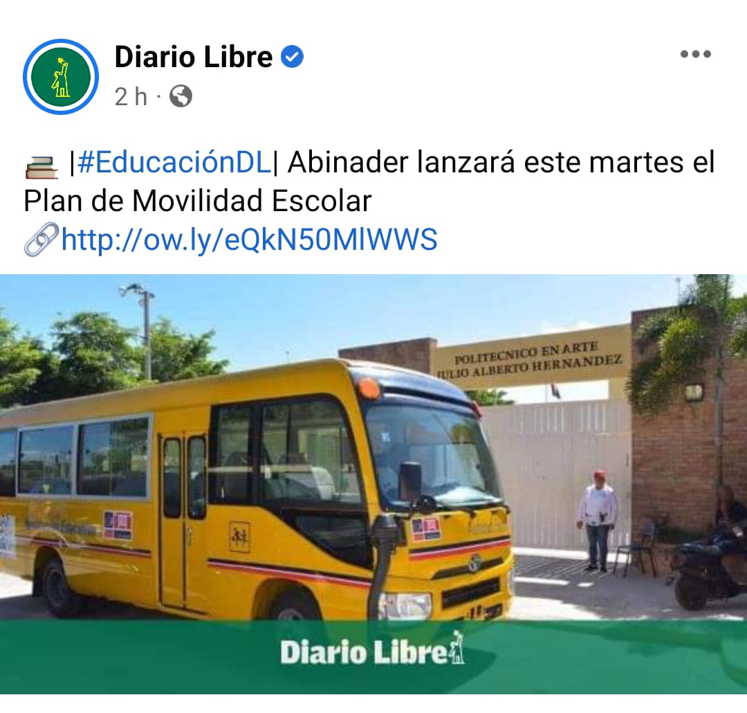 Con el inicio hoy martes del plan piloto transporte escolar Publico,Monte Plata,Haina y Villa Mella,Gobierno hace un gran aporte a la economía familiar,así se aporta a la gente.