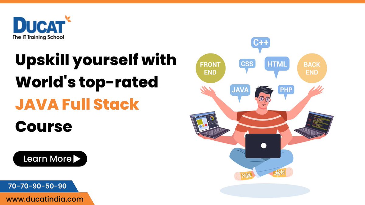 Upskill yourself with World's top-rated JAVA Full Stack Course

Visit our website: ducatindia.com/javafullstackd…

#Fullstackdeveloper #Javafullstackdeveloper