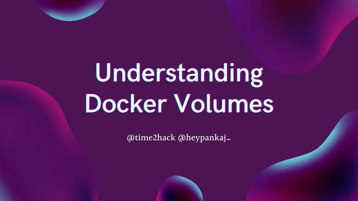 📚 Understanding Docker Volumes - Time to Hack
Read more at bit.ly/3irqEEg
.
#docker #100DaysOfCode