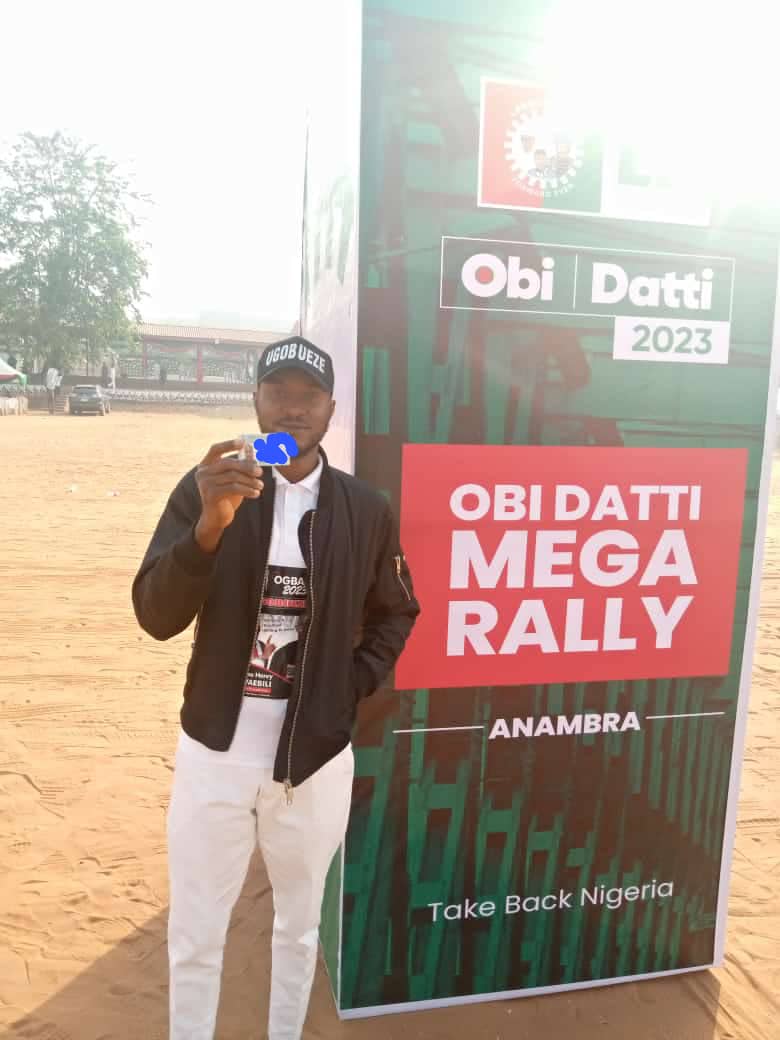 IconicNino's tweet image. We gather dey at #Obidatti023 Anambra Mega rally happening Live at, All Saints Cathedral field Onitsha. @VeeTyno

My #OneVote for #Obidatti023.
#PeterObiInAnambra
#PeterObiInOnitsha
#PeterObi4President2023