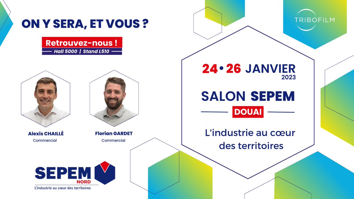 TRIBOFILM's tweet photo. J-15 avant le @SEPEM Industries de DOUAI !
Retrouvez notre équipe du 24 au 26 janv. pour découvrir notre logiciel de #GMAO MAINTI4 et notre #logiciel de gestion de la lubrification Progilub. Hall 5000 Stand L510. Prendre RDV sur le salon : https://t.co/PYmaPFC7lr
#maintenance https://t.co/gGbCzpXvun