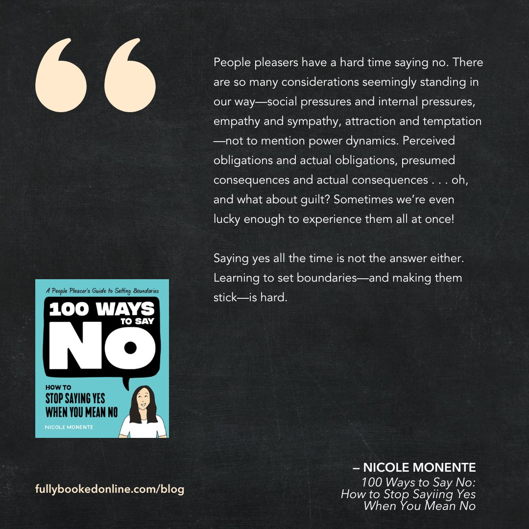 For when you find yourself saying Yes when you really mean No, Nicole Monente shows readers a hundred different ways in relatable illustrated "scenari-nos."