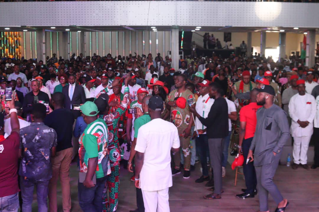 I just arrived at the venue of the town hall meeting with Anambra State students in Awka. -PO