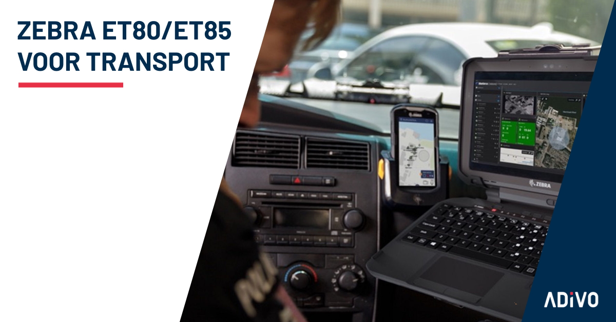 De Zebra ET80 en ET 85 robuuste tablets zijn gebouwd voor transport en overheidsbedrijven. Samen met een oplaadstation, afneembaar toetsenbord en 2D scanner is dit dé lichtgewicht tablet voor gebruik in voertuigen.  sbee.link/fxjdvp9ag4