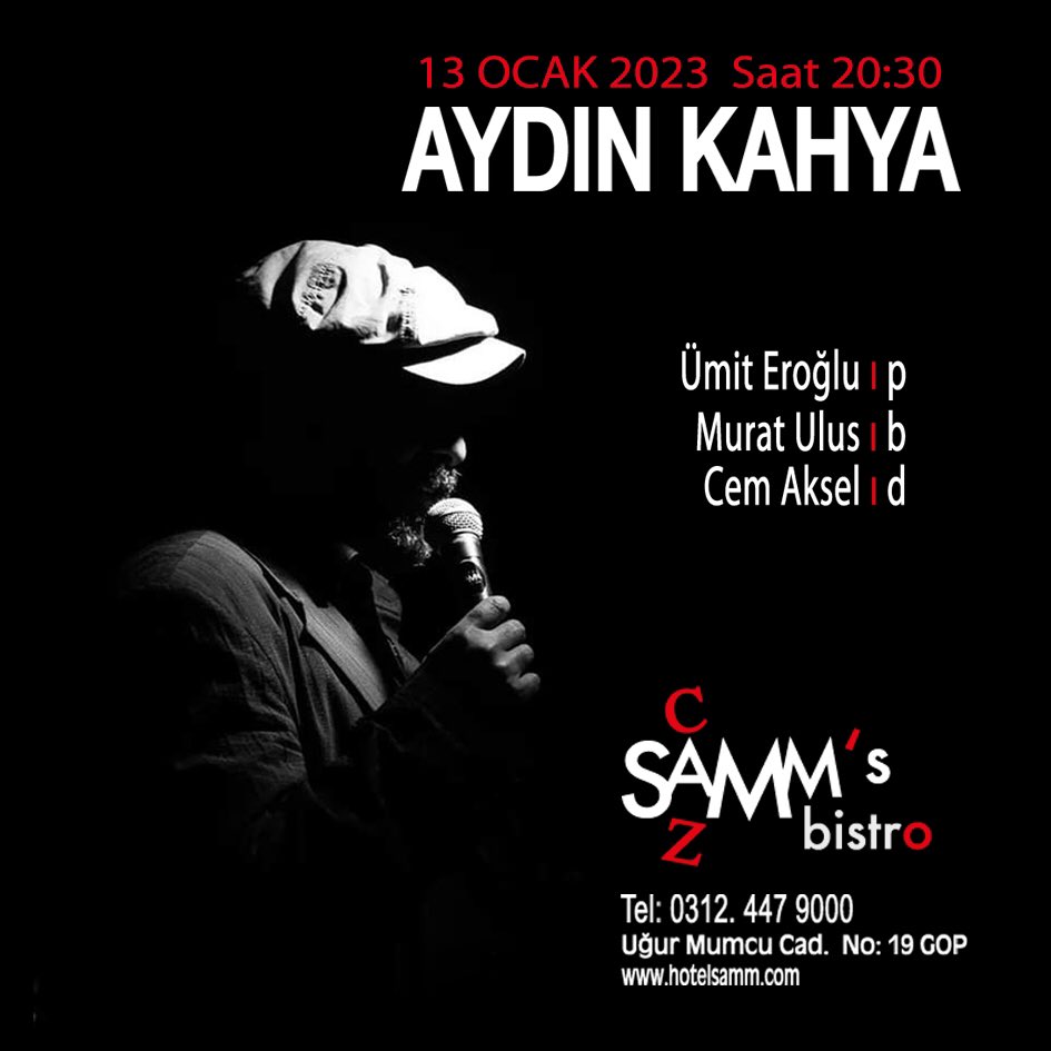 13 Ocak Cuma akşamı <a href="/sammsbistro/">SAMM's bistro</a> da.