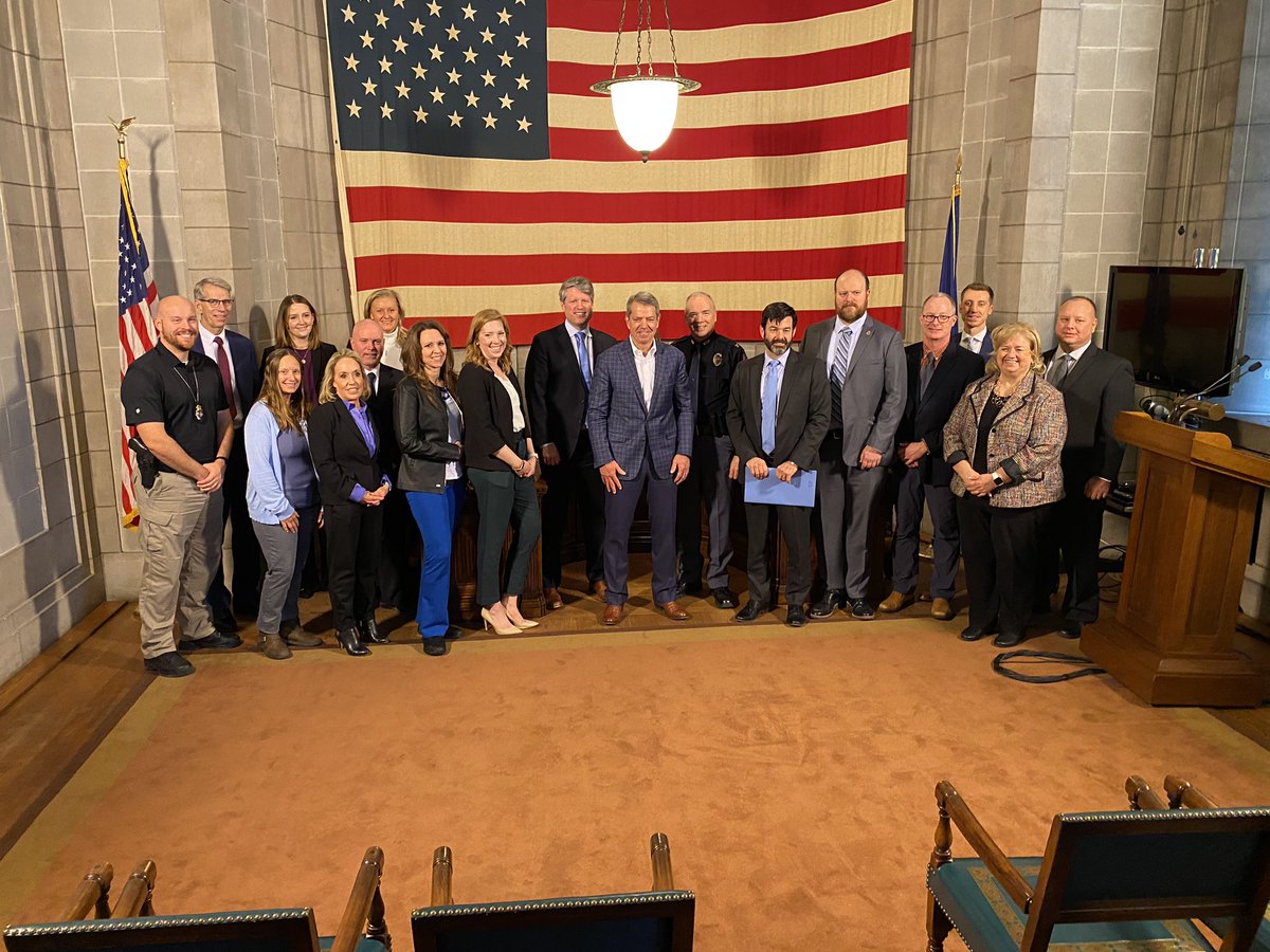 NEStatePatrol's tweet image. Honored to be a part of the first news conference for @TeamPillen &amp;amp; @NEAttorneyGen to raise awareness of human trafficking. 

You can report anything suspicious to the Nebraska Human Trafficking Hotline at 833-PLS-LOOK. 

#PleaseLook #SeeSomethingSaySomething