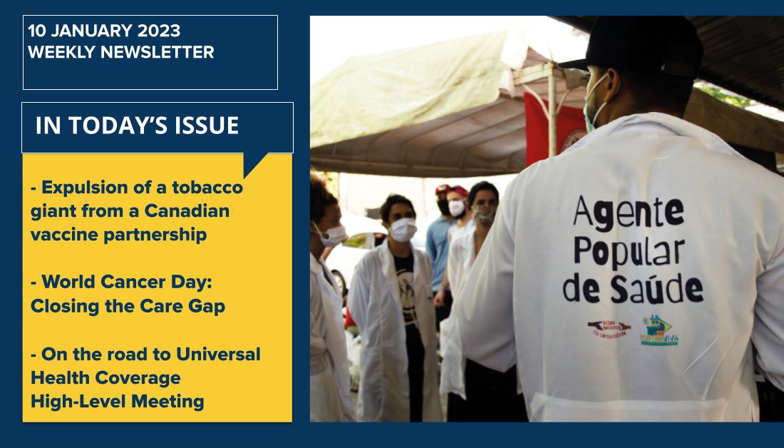 ncdalliance's tweet photo. In our first newsletter in 2023, find the news about big win against Big Tobacco as Philip Morris is expelled from Canadian COVI-19 vaccine collaboration. More - https://t.co/NjqJYZeISX https://t.co/OpPwQbnRYs