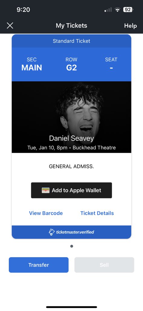 vomacbeccaa's tweet photo. ticket for daniel’s show tonight for sale selling for 38 dollars @tickettourhelp https://t.co/4botL5Y35z