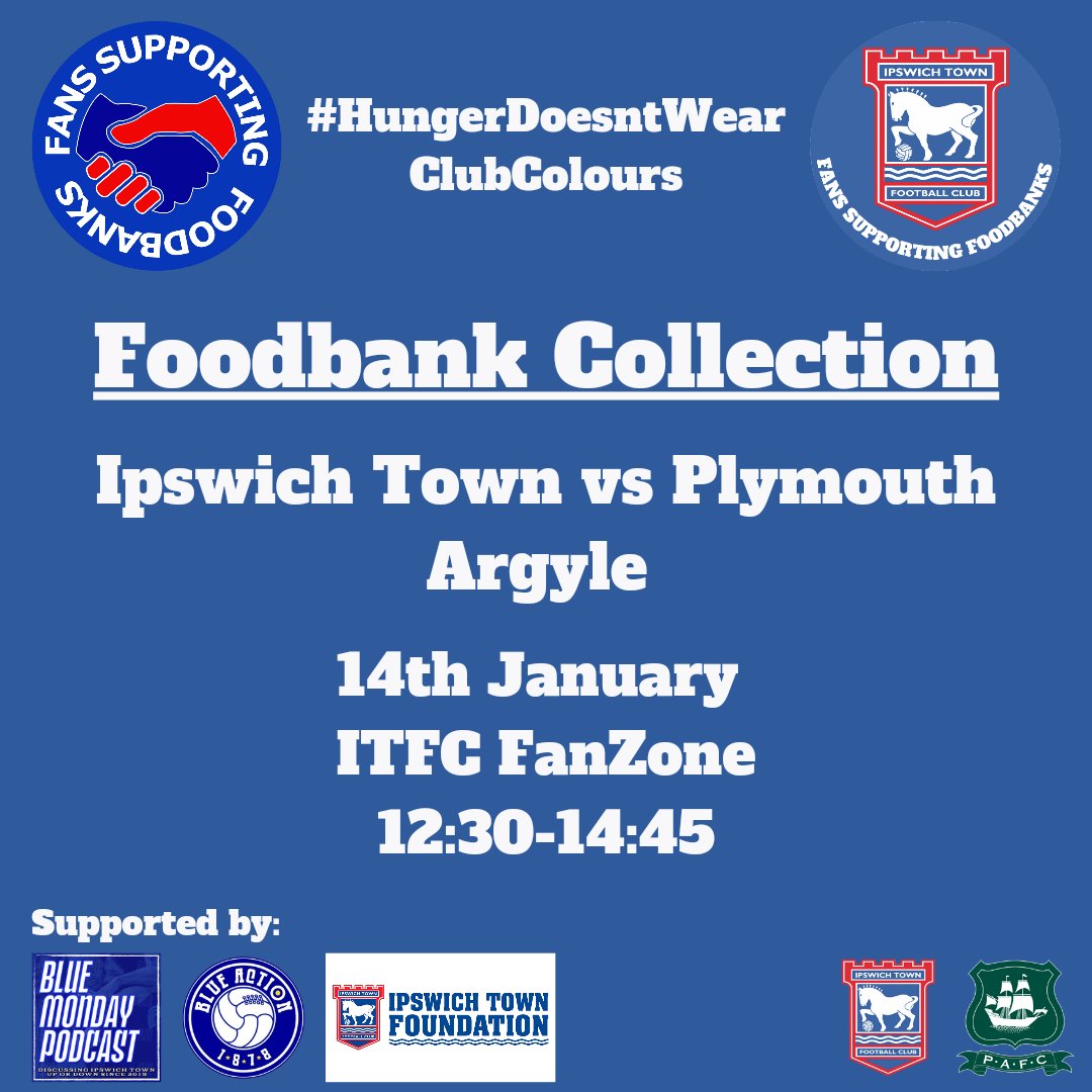 IPSWICH TOWN FANS on Twitter "🥫🧃🍝 Information regarding the food bank