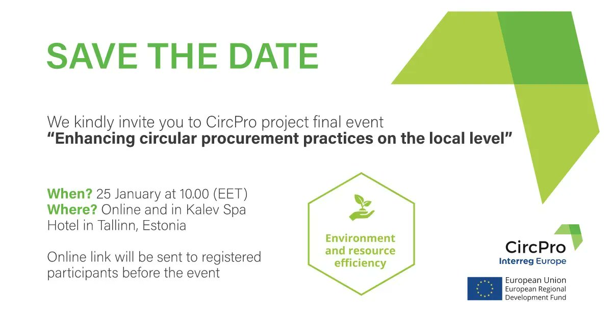 SEIresearch's tweet photo. #CircPro event | Join us on 25 January to learn how to promote #circular practices in public procurement.
As #PublicProcurement accounts for nearly 20% of the EU’s GDP, improving sustainable practices can have a significant impact.
Read more & register: https://t.co/fROxmX53Fl https://t.co/PP0BPOvzmu