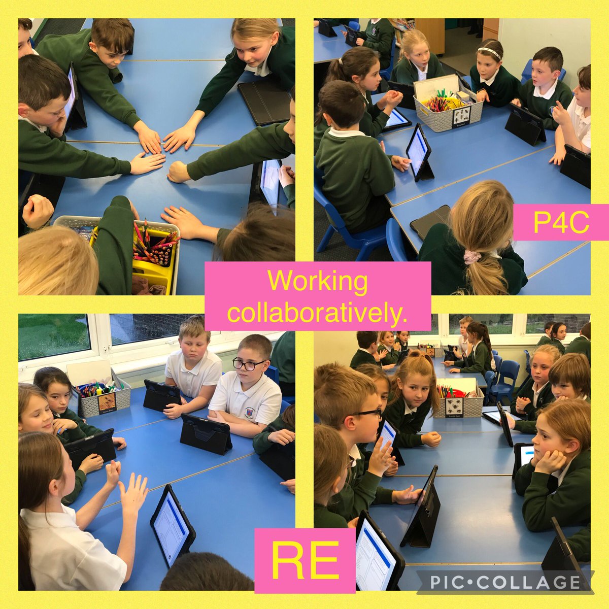 DsmJudd's tweet photo. Year 4 @DaltonStMarys are investigating what makes a good leader in RE this afternoon. They used a P4C approach to deciding who would be the best leader in their group. #handsinforavote #Discussion #P4C #talkingitthrough #talkandlisten #specialqualities #makingchoices https://t.co/9tkzXDyQPL