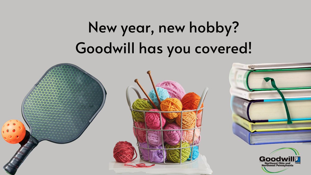 Maybe in the new year, you joined a book club to help you hit your reading goal for 2023, or possibly you are eager to try your hand at knitting to make your best friend a new hat for their birthday. Goodwill has got you covered as you discover your next passion! #Goodwillfinds