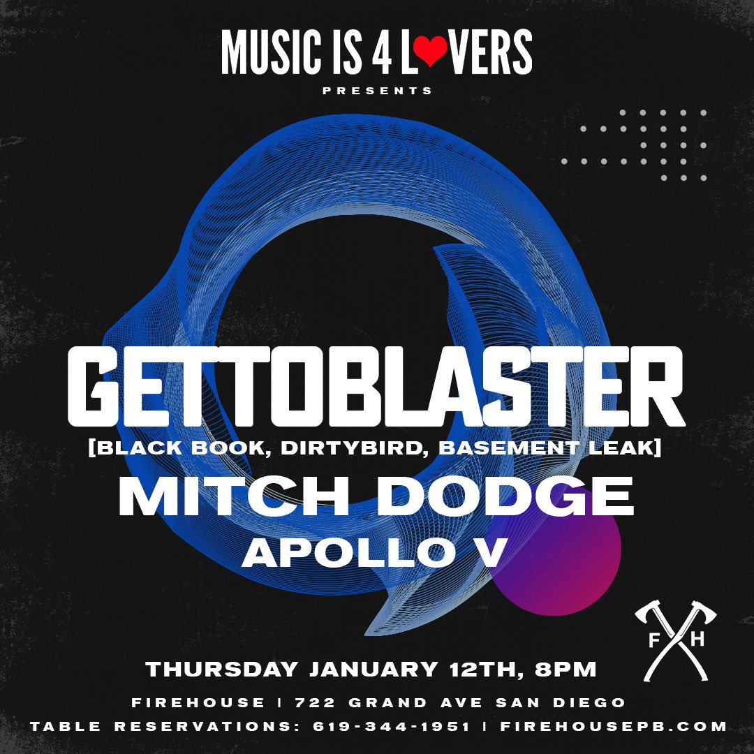 First show of 2023 this Thursday playing support for the @GettoblasterDJ homies in San Diego // Cc: @Musicis4Lovers @turbophoto 🙏