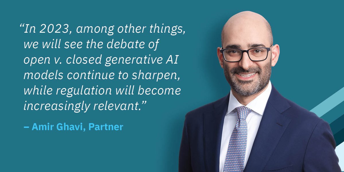 Partner Amir Ghavi (<a href="/aghavi/">Amir Ghavi (aghavi.ETH)</a>) shared predictions with <a href="/Legaltech_news/">Legaltech©news</a> on what to expect from #artificialintelligence in 2023 and reflected on the biggest milestones for #AI in 2022. Read more here: bit.ly/FFMM190