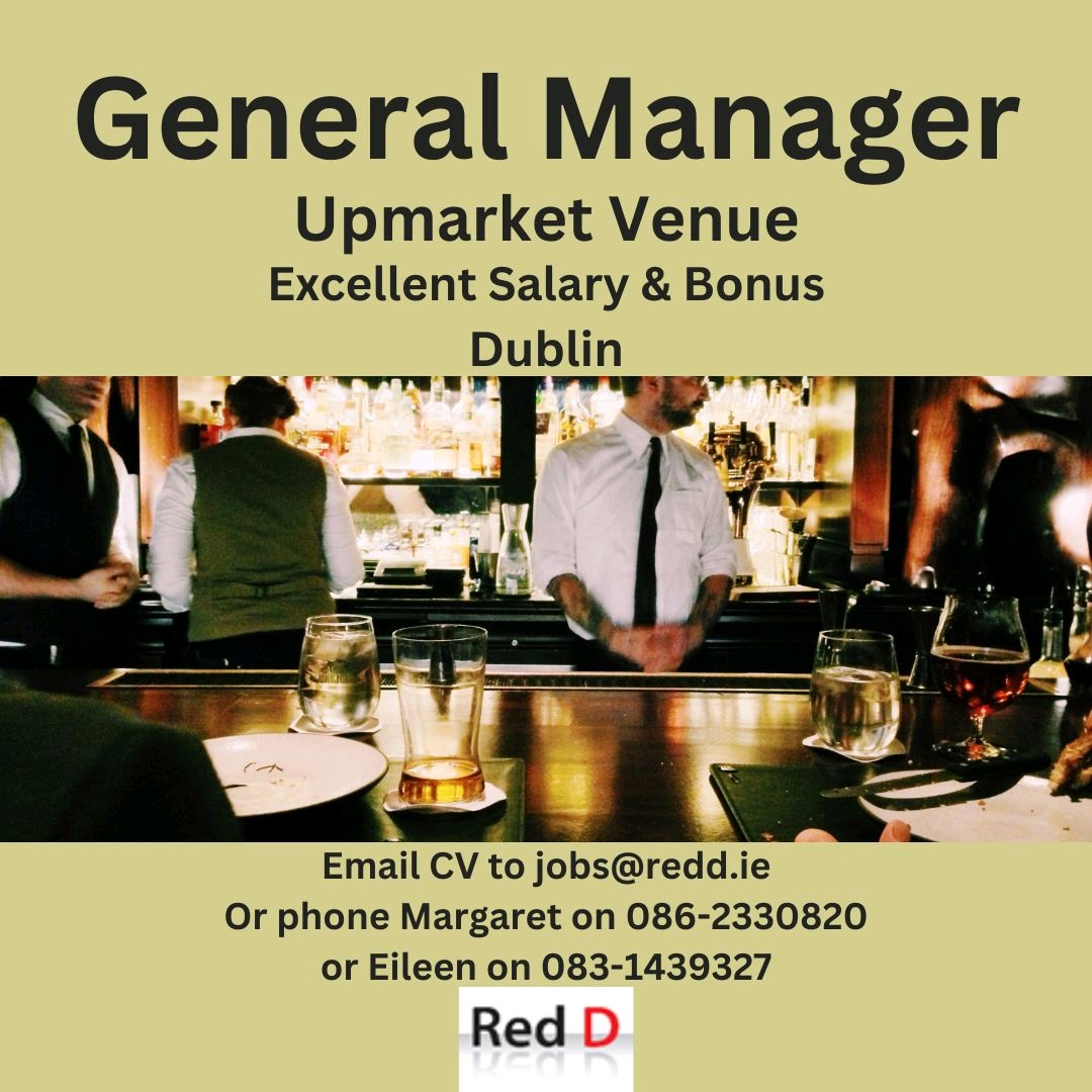 RedDRecruitment's tweet photo. We have a fantastic opportunity for a General Manager for a stunning venue in Dublin City Centre.
Apply here: https://t.co/yVXpiA0Ibs
#generalmanager #venuemanager #barmanager #venue #hospitalitymanager #dublin #redd #reddjobs https://t.co/79bcre4LtH