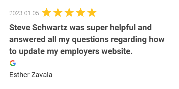 PDGOweb's tweet photo. Steve Schwartz was super helpful and answered all my questions regarding how to update my employers website. https://t.co/dI0720mjnr