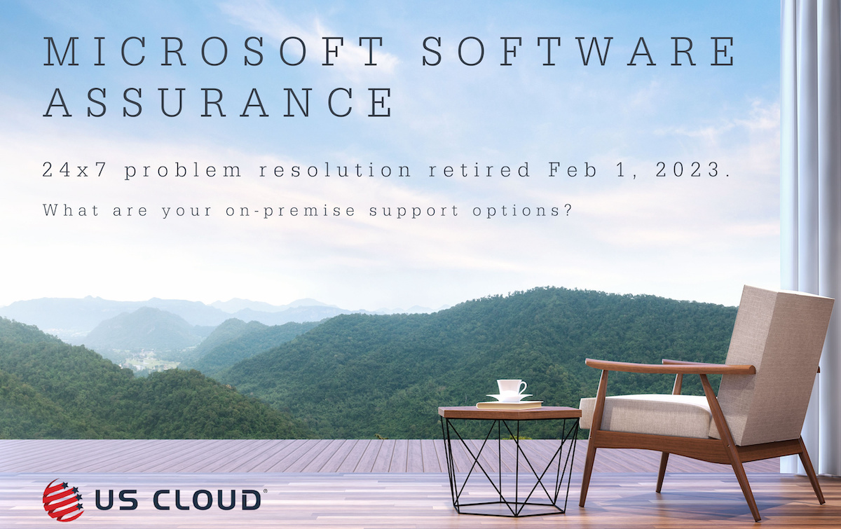 GoUSCloud's tweet image. Microsoft Software Assurance (SA) 24×7 Problem Resolution Support Ends Feb 1, 2023. If you stay with SA what are your on-premise Microsoft support options? uscloud.com/microsoft-ente… #Microsoft #SoftwareAssurance #SA