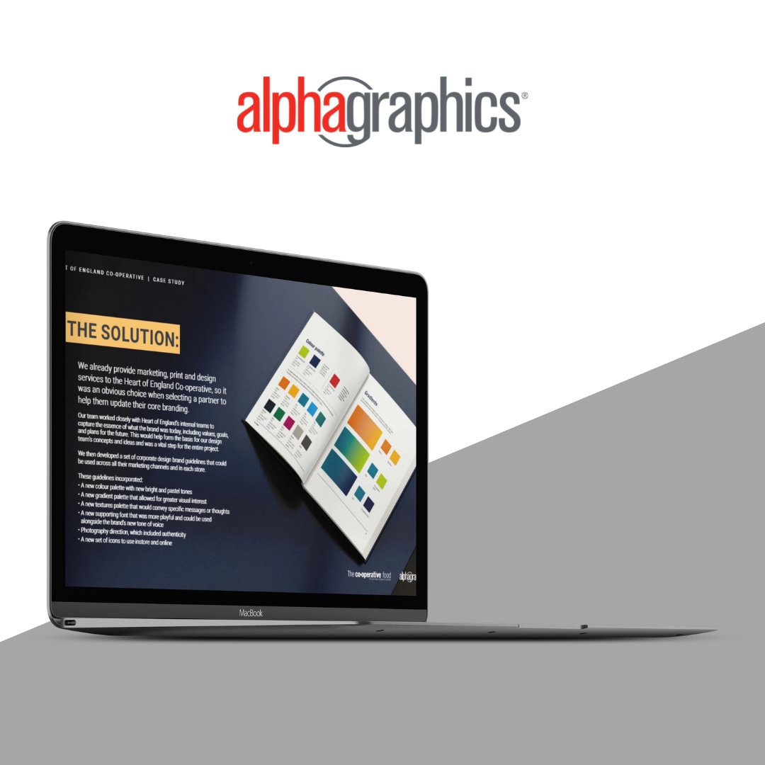 AlphaGraphics_'s tweet image. Check out our case study with Heart of England Co-operative Society Ltd - we helped them create some neat brand guidelines.
Contact our team if you need support with your brand or if you want to spruce up your guidelines! lnkd.in/eJQHPD5t
#brand #retail #branding
