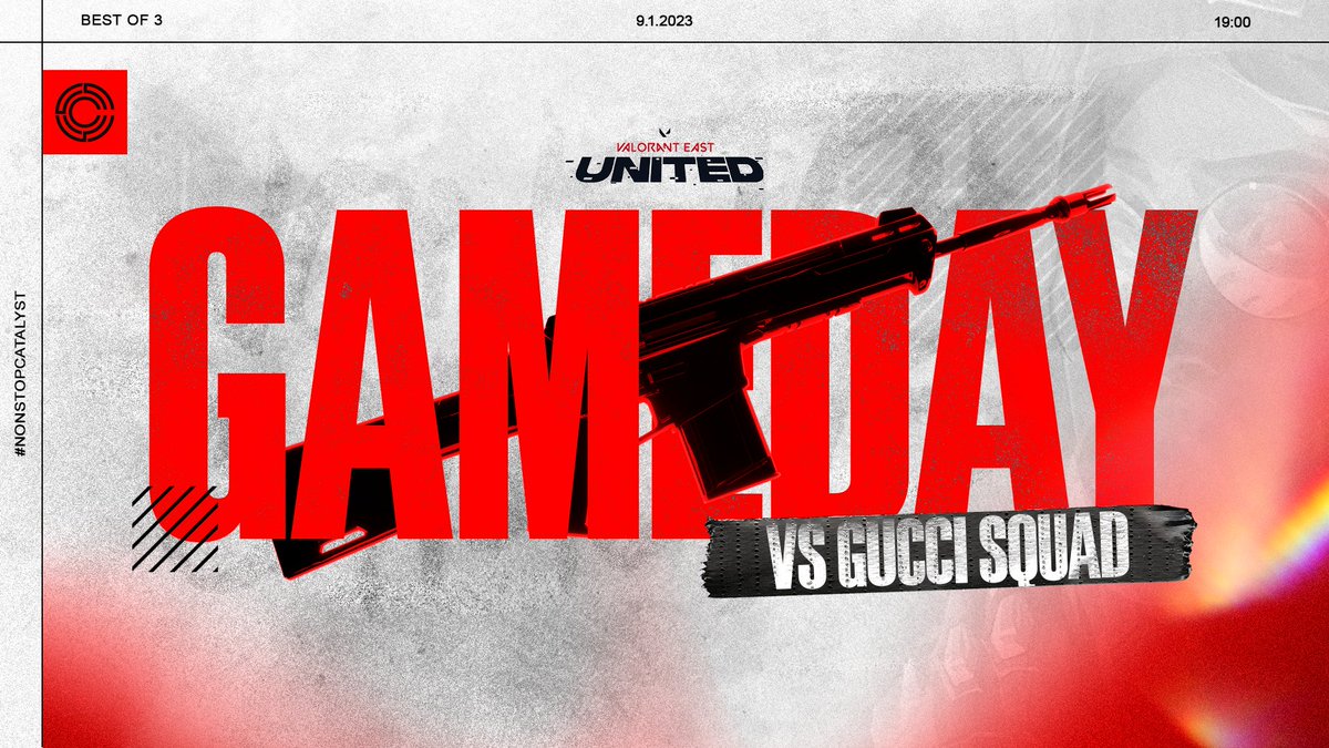 IT'S TIME FOR DAY 2 OF <a href="/Valorant_PLE/">VALORANT EAST: UNITED</a> 😤

🆚 #GucciSquad
🕖 7PM (IDT)
📺 youtu.be/XsFeqWrnZOg

#NonStopCatalyst
