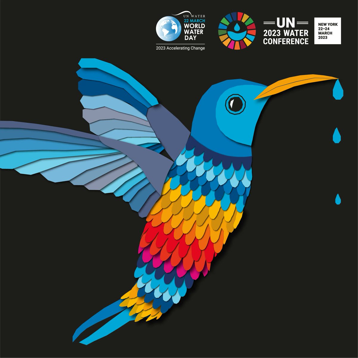 #WorldWaterDay 2023 is now live!  

In the legend of the hummingbird, she carries drops of water to help put out a great fire.
The actions you take – no matter how small – can help solve the water and sanitation crisis. 

What will you do? 
worldwaterday.org