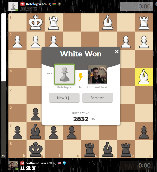 GothamChess on X: Made my move, sat there for 90 seconds, then