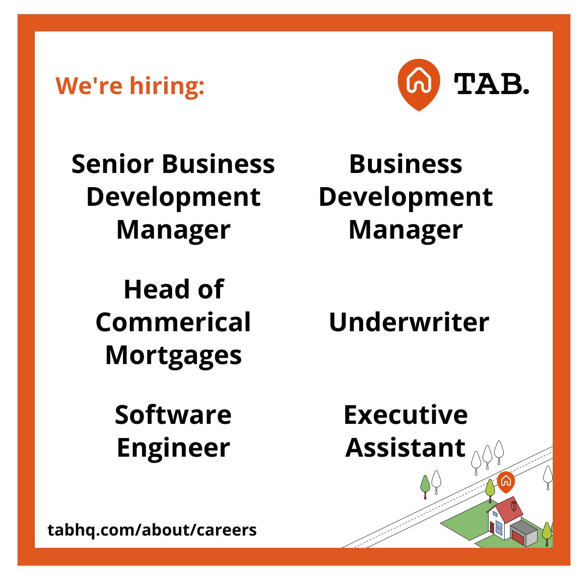 tabldn's tweet photo. New year, new job? TAB has some exciting opportunities. Are you looking for any of the following roles?

Email your CV and cover letter to help@tabhq.com or visit https://t.co/AcoC7YPTkm for more information

#TABTrustTransparency #finance #property #jobvacancy #hiringnow https://t.co/5GzbHGWwor