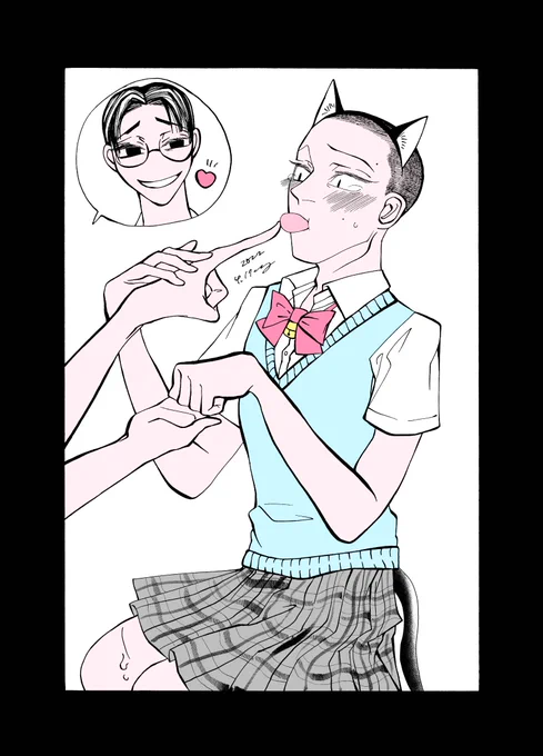 うさぎや猫を「うさぎさん」「猫ちゃん」と呼ぶタイプの人、律君(坊主の方)
それを見てニヤニヤする人、創士君(眼鏡の方) 