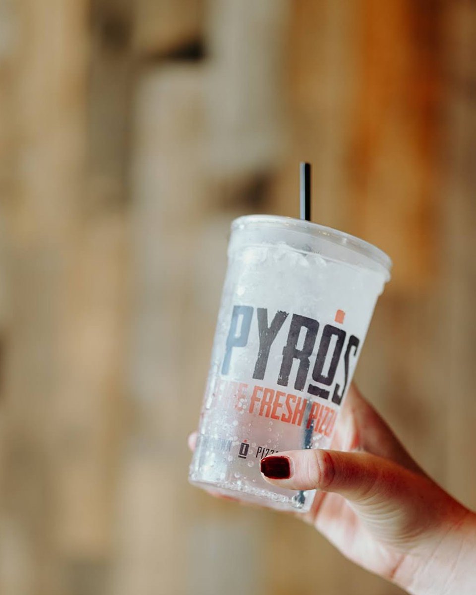 PyrosPizza's tweet photo. It's #CheckInTuesday! Check in before you check out in the PYRO'S app or on social media to receive a free drink 🥤 https://t.co/Ljk4MkLAqk