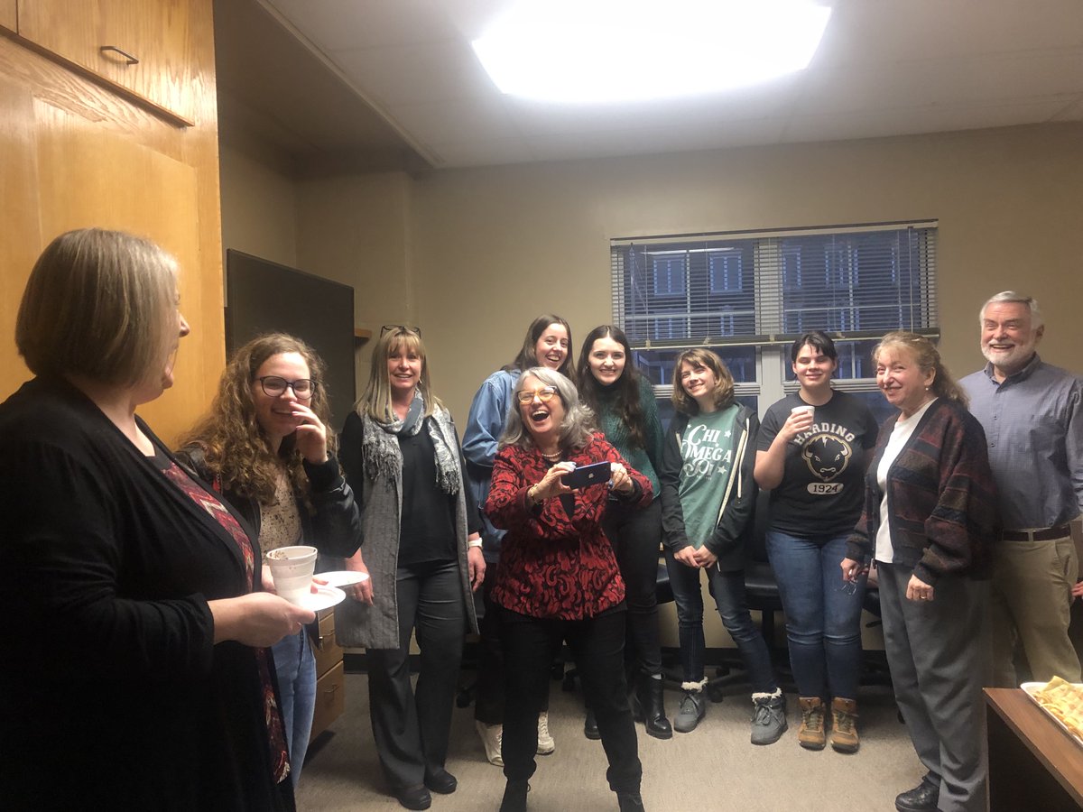 HardingForLang's tweet photo. Was it supposed to be a group pic or a selfie?!
We had such a fun time at our Welcome Back/Epiphany party. Thanks for stopping by! Dr Bond found a baby in the Rosca, so she’s going to have a prosperous year! We hope you have a great year, too! https://t.co/JSe1Er7bG2
