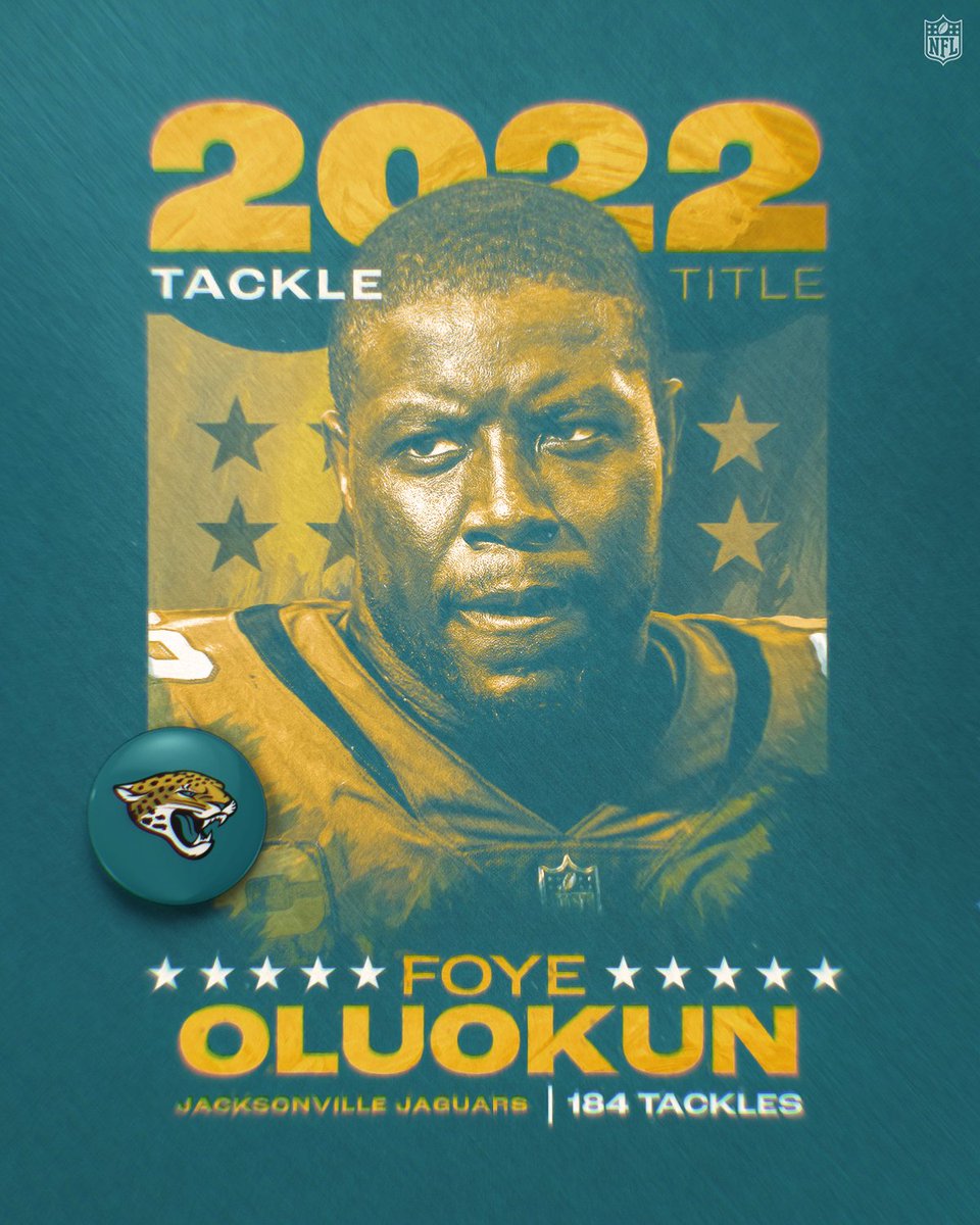 New team. Same result.

Foye Oluokun is the back-to-back tackle leader 💪