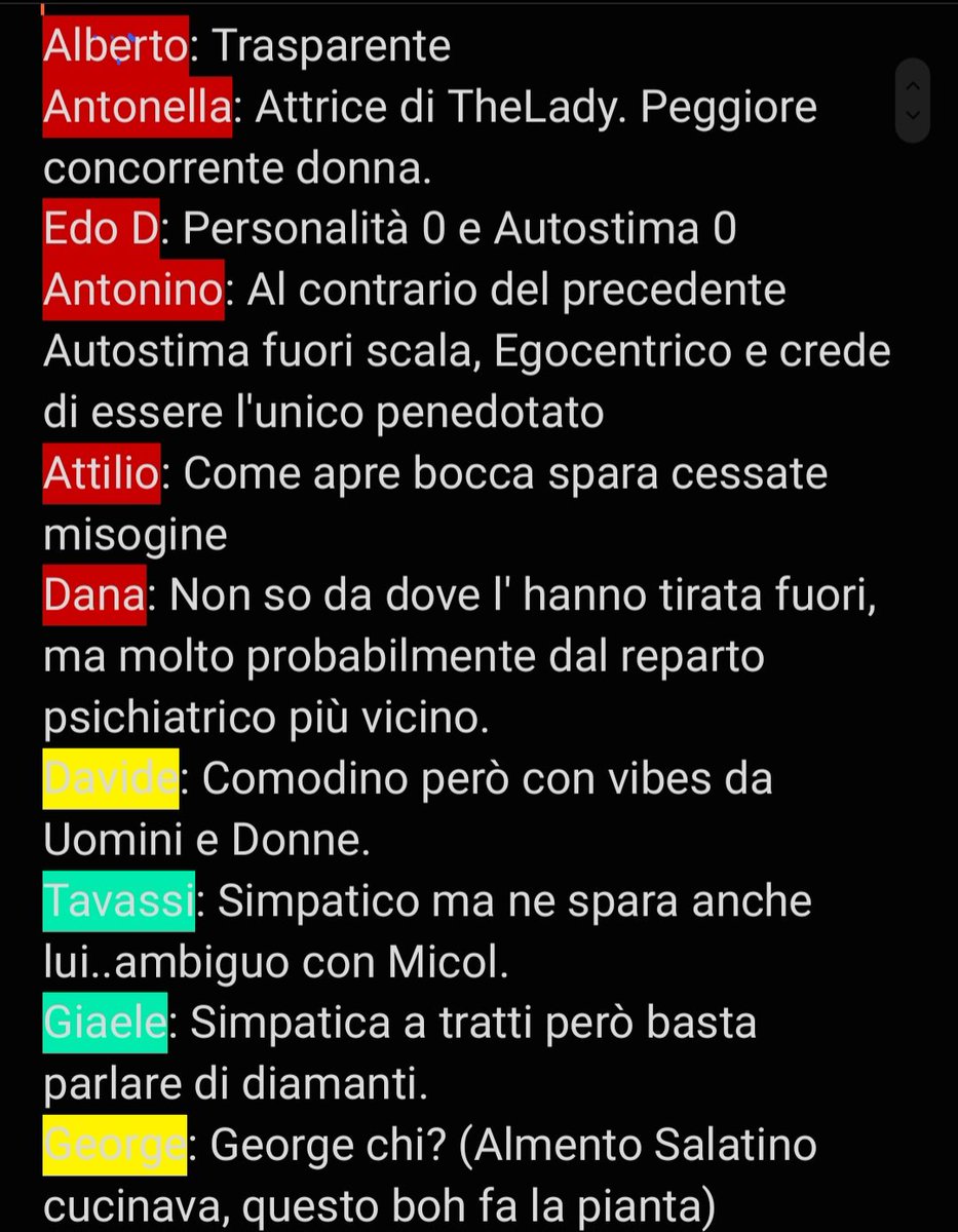 chiaragfv's tweet photo. Ecco secondo me perché questa edizione fa 💩💩💩 #Gfvip Ditemi la vostra! Anche se non siete d'accordo! #donnalisi #incorvassi #nikiters #Onestini #ThePisis (sono malata e non ho un cazz da fare) 😅 https://t.co/b6fWogmeT6