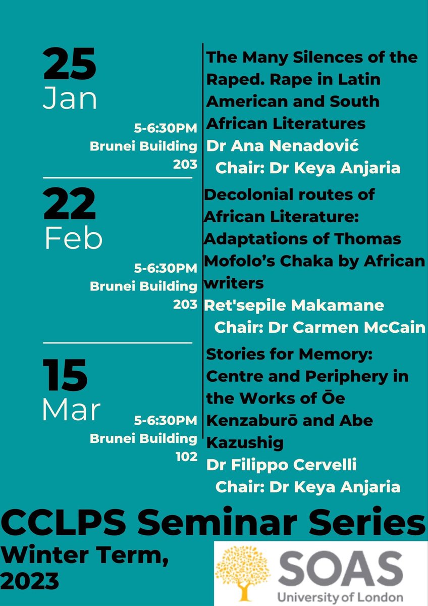 SOAS Cultural, Literary and Postcolonial Studies tweet media