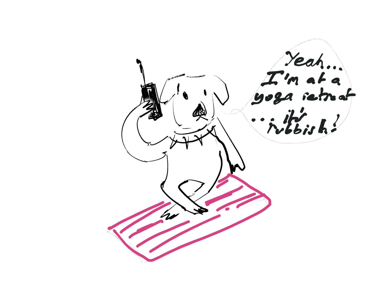 Shoulda done more yoga in recent years…oh well

#illustration, #cartoon, #yoga, #yogaretreat, #yogadog