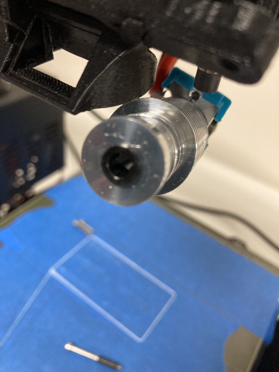 ProjMakerspace's tweet image. Repairing a silly, tiny clog in my @Prusa3D with assistance from a Makerspace alumni. 

2023 resolution - learn to better maintain printers!