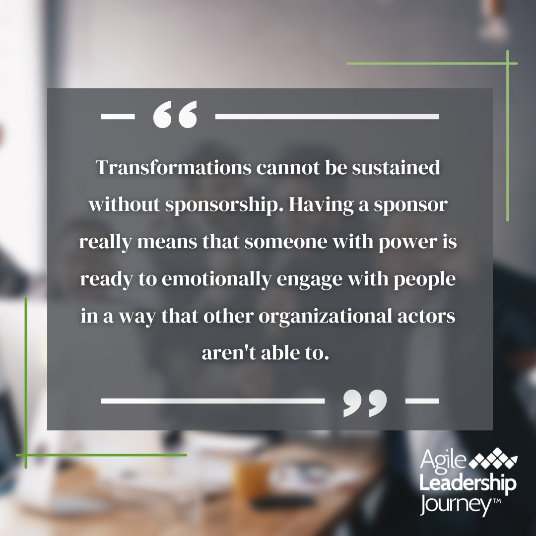 alj_tweets's tweet photo. Insufficient sponsorship by management has shown to be a key challenge for organizations undergoing an agile transformation. But what does it mean for leadership to provide sponsorship?

https://t.co/eOVfYdlZIs https://t.co/3jBIJ7U7Wx